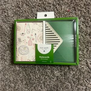 Kate Spade Green and White Notecards Set
